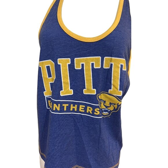 Pitt Panthers Lovemore Racerback Tank Blue NCAA Shirt Women's M New Colosseum - Picture 2 of 7